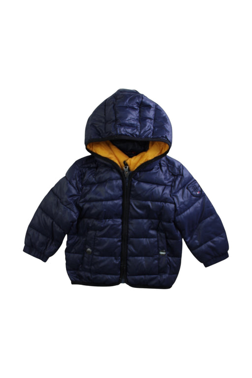 A Navy Puffer/Quilted Jackets from Tommy Hilfiger in size 12-18M for boy. (Front View)