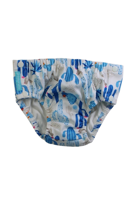 A Blue Swim Diapers from Charlie Banana in size 18-24M for boy. (Front View)