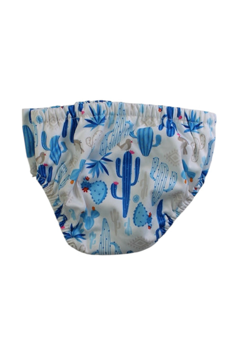 A Blue Swim Diapers from Charlie Banana in size 18-24M for boy. (Back View)