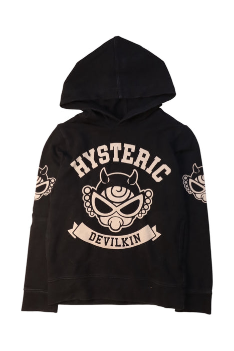 A Black Hooded Sweatshirts from Hysteric Mini in size 7Y for girl. (Front View)