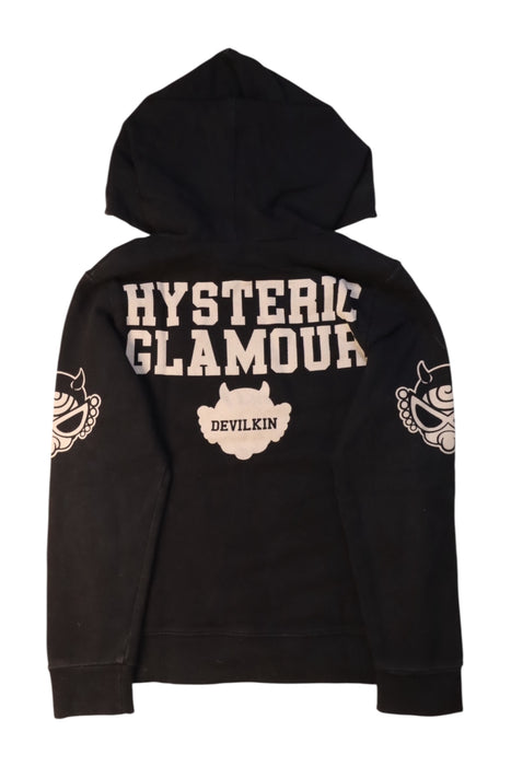 A Black Hooded Sweatshirts from Hysteric Mini in size 7Y for girl. (Back View)