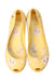 A Yellow Flats from Mini Melissa in size 7Y for girl. (Back View)