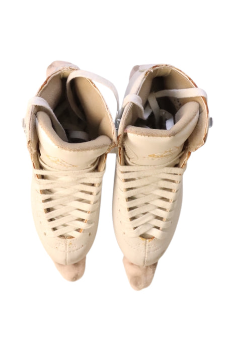 A White Ski Boots from Jackson Ultima in size 10Y for girl. (Back View)