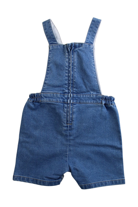 A Blue Overall Shorts from Petit Bateau in size 12-18M for boy. (Back View)