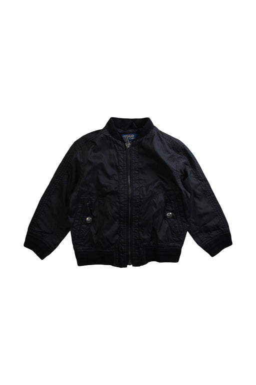 A Black Lightweight Jackets from Polo Ralph Lauren in size 2T for boy. (Front View)