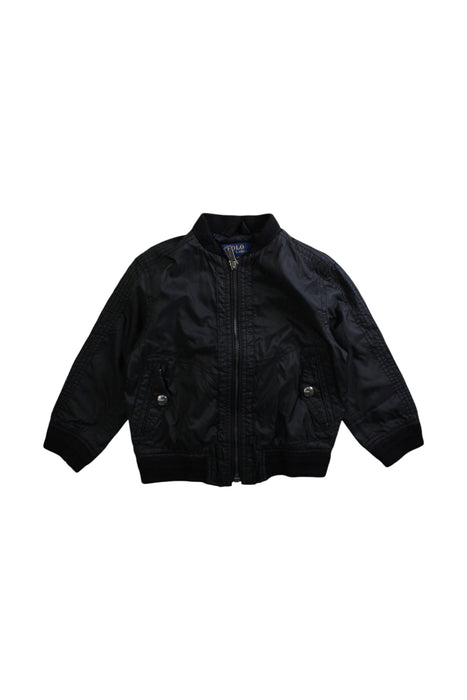 A Black Lightweight Jackets from Polo Ralph Lauren in size 2T for boy. (Front View)