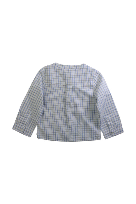 A Blue Long Sleeve Shirts from Jacadi in size 3T for boy. (Back View)