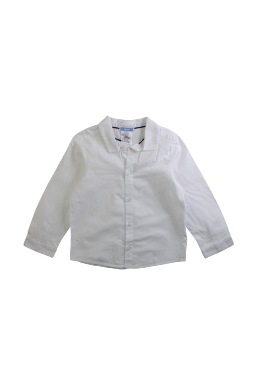 A White Long Sleeve Shirts from Jacadi in size 3T for boy. (Front View)