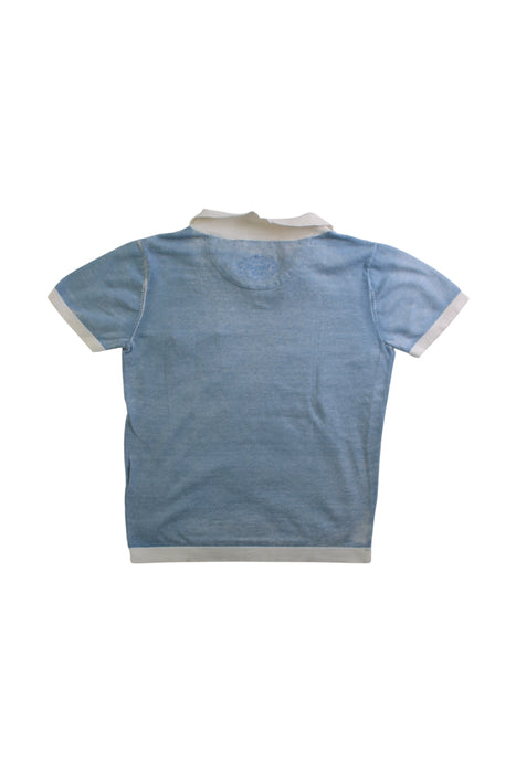 A Blue Short Sleeve Polos from Bonpoint in size 6T for girl. (Back View)