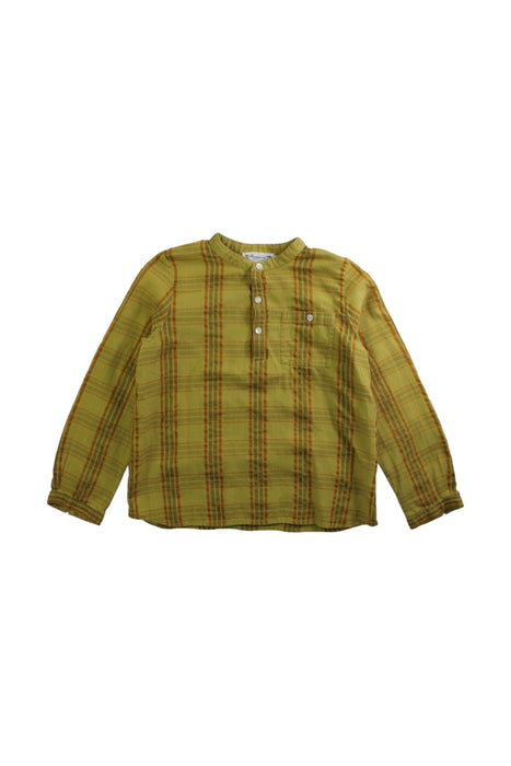 A Green Long Sleeve Shirts from Bonpoint in size 6T for girl. (Front View)