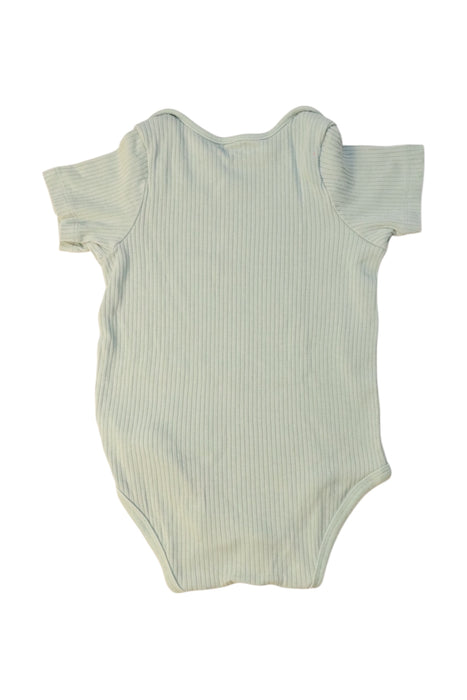 A Green Short Sleeve Bodysuits from Mori in size 12-18M for girl. (Back View)