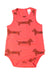 A Red Sleeveless Bodysuits from Tinycottons in size 12-18M for girl. (Front View)