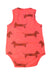 A Red Sleeveless Bodysuits from Tinycottons in size 12-18M for girl. (Back View)