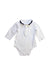 A White Long Sleeve Bodysuits from Rachel Riley in size 3-6M for boy. (Front View)