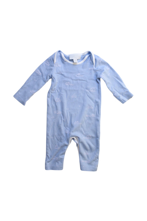 A Blue Onesies from The Little White Company in size 0-3M for boy. (Front View)