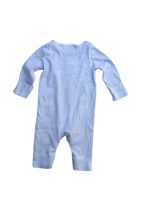 A Blue Onesies from The Little White Company in size 0-3M for boy. (Back View)