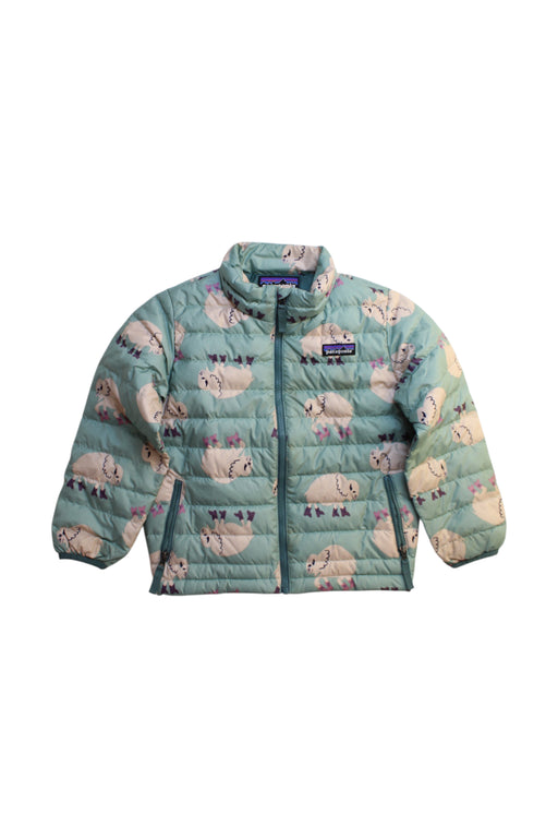 A Multicolour Puffer/Quilted Jackets from Patagonia in size 4T for boy. (Front View)