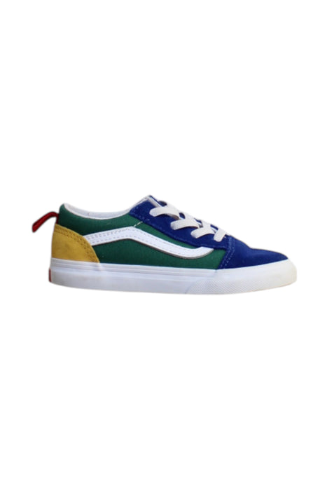 A Multicolour Sneakers from Vans in size 4T for boy. (Front View)