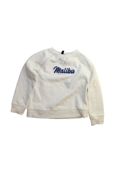 A White Crewneck Sweatshirts from Janie & Jack in size 4T for boy. (Front View)