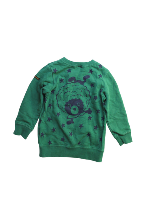 A Green Crewneck Sweatshirts from Double B Mikihouse in size 3T for boy. (Back View)