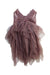 A Taupe Sleeveless Dresses from Designer Kidz in size 2T for girl. (Back View)
