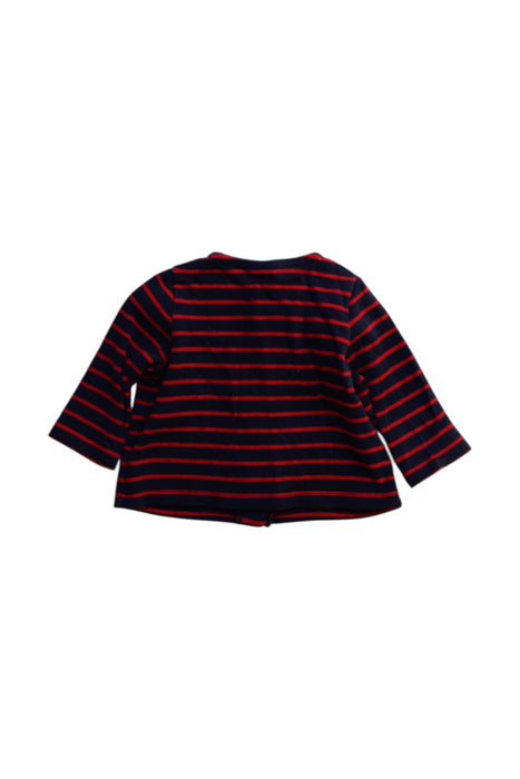 A Navy Cardigans from Petit Bateau in size 3-6M for girl. (Back View)
