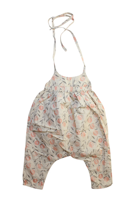A Peach Long Overalls from Rylee + Cru in size 12-18M for girl. (Back View)