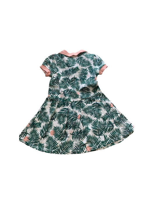 A Green Short Sleeve Dresses from Petit Bateau in size 6T for girl. (Back View)