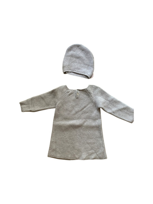 A Grey Long Sleeve Dresses from Jacadi in size 2T for girl. (Back View)