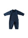 A Black Long Sleeve Rompers from Chickeeduck in size 12-18M for boy. (Front View)