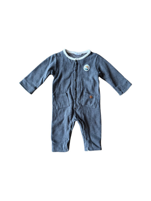 A Grey Long Sleeve Rompers from La Compagnie des Petits in size 12-18M for boy. (Front View)