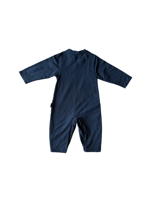 A Black Long Sleeve Rompers from Chickeeduck in size 12-18M for boy. (Back View)