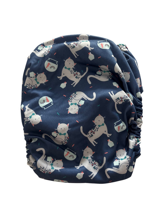 A Navy Cloth Diapers from Bambino Mio in size 6-12M for neutral. (Back View)
