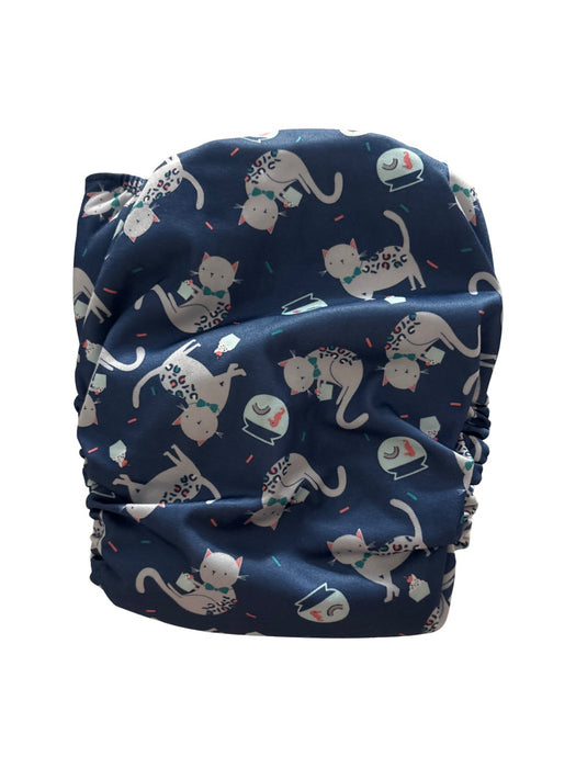 A Navy Cloth Diapers from Bambino Mio in size 6-12M for neutral. (Back View)
