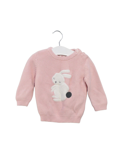 A Pink Knit Sweaters from Seed in size 3-6M for girl. (Front View)