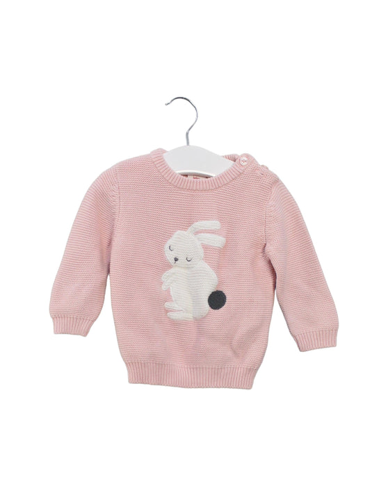 A Pink Knit Sweaters from Seed in size 3-6M for girl. (Front View)