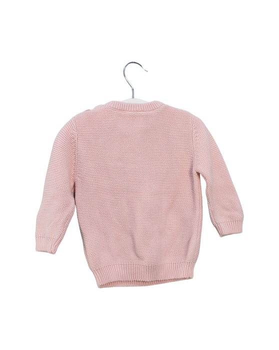 A Pink Knit Sweaters from Seed in size 3-6M for girl. (Back View)