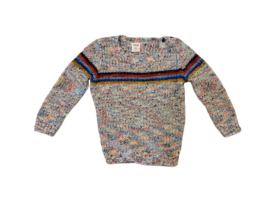 A Blue Knit Sweaters from Seed in size 18-24M for neutral. (Front View)