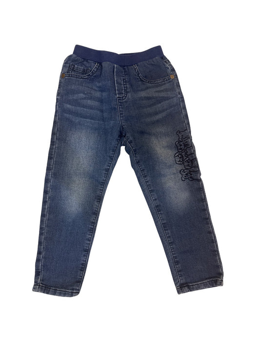 A Blue Jeans from Momonittu in size 4T for boy. (Front View)
