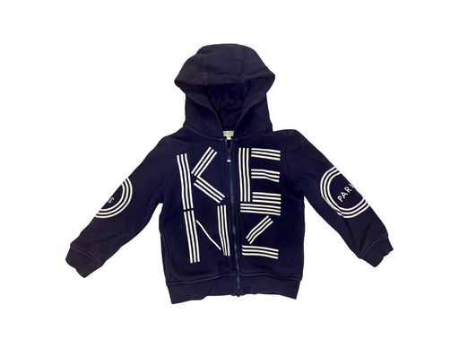 A Navy Zippered Sweatshirts from Kenzo in size 4T for neutral. (Front View)
