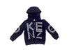 A Navy Zippered Sweatshirts from Kenzo in size 4T for neutral. (Front View)