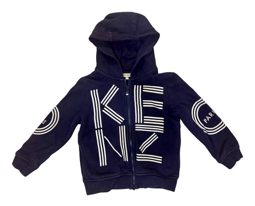 A Navy Zippered Sweatshirts from Kenzo in size 4T for neutral. (Front View)