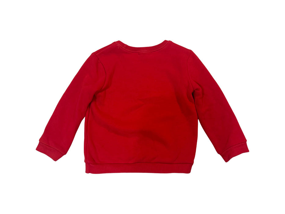 A Red Crewneck Sweatshirts from Momonittu in size 4T for neutral. (Back View)