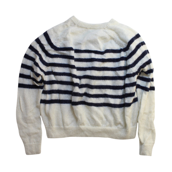 A White Knit Sweaters from Petit Bateau in size 12Y for girl. (Back View)