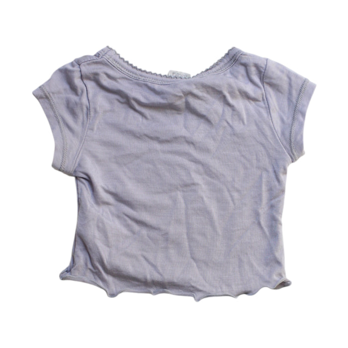 A Grey Short Sleeve Tops from Chateau de Sable in size 0-3M for girl. (Back View)