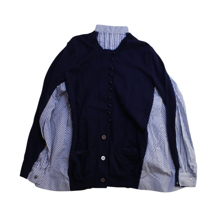 A Navy Long Sleeve Shirts from Sacai in size 12Y for girl. (Front View)