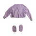 A Purple Cardigans from Chateau de Sable in size 6-12M for girl. (Back View)