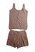 A Brown Shorts Sets from Excuse My French in size 10Y for girl. (Front View)