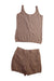 A Brown Shorts Sets from Excuse My French in size 10Y for girl. (Back View)