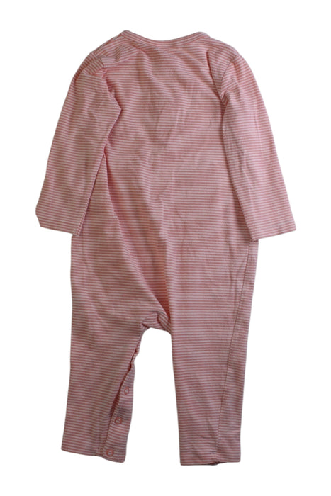 A Pink Long Sleeve Rompers from Seed in size 6-12M for girl. (Back View)